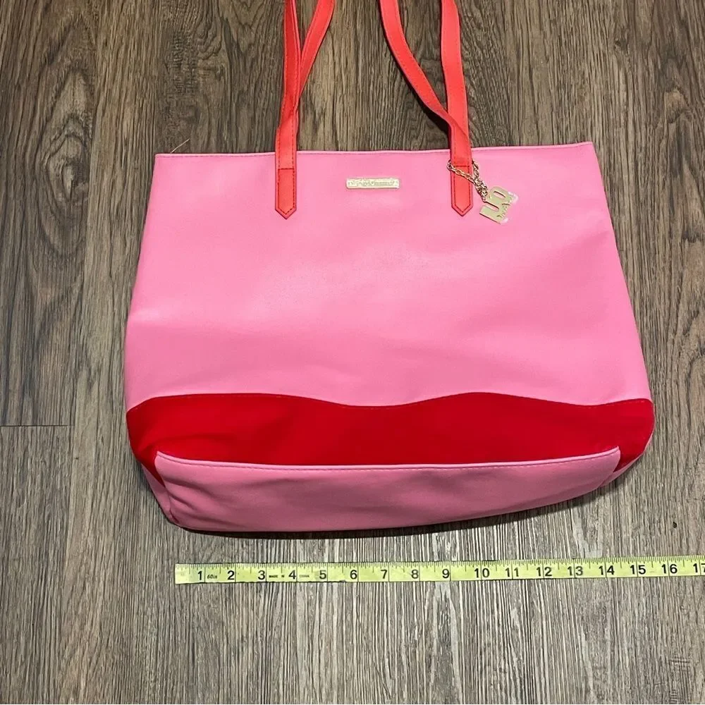 NWOT Juicy Couture Just Say Oui Tote Bag Bubblegum Pink and Red